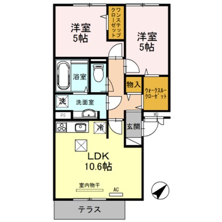 abcdマンション綾園の物件間取画像